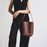 Medium N/S dark brown tote bag