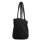 Elif black raffia bag