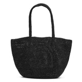 Elif black raffia bag