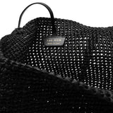 Elif black raffia bag