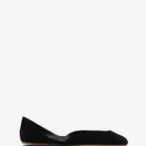 Gemma black suede ballet flats