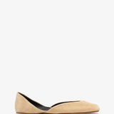 Gemma beige suede ballet flats