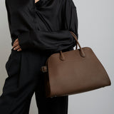 Soft Margaux 12 dark olive leather bag