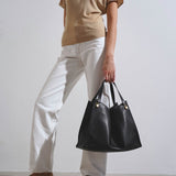 Alexia black leather top handle bag