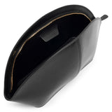 Mel black leather clutch