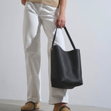 Medium NS hook black tote bag