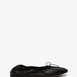 Awar black leather ballerina flats