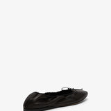 Awar black leather ballerina flats