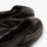 Awar black leather ballerina flats