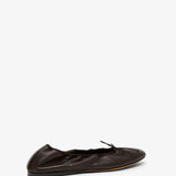 Awar dark brown leather ballerina flats