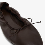 Awar dark brown leather ballerina flats