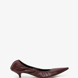 Liisa burgundy kitten pumps