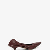 Liisa burgundy kitten pumps