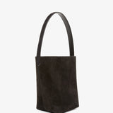 Small N/S black suede tote bag