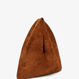 Small Bindle caramel suede shoulder bag