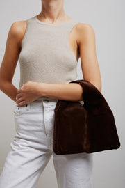 Small Bindle brown suede shoulder bag