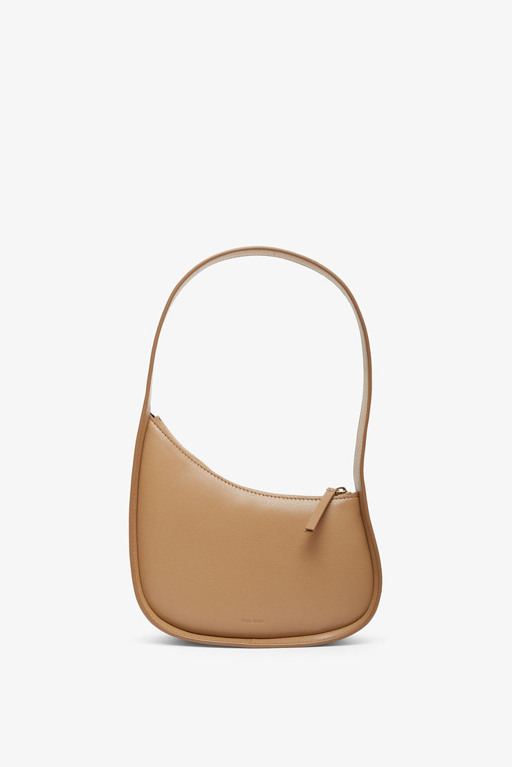 Half Moon beige leather bag