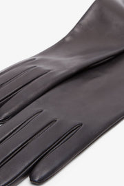 Simon black leather gloves