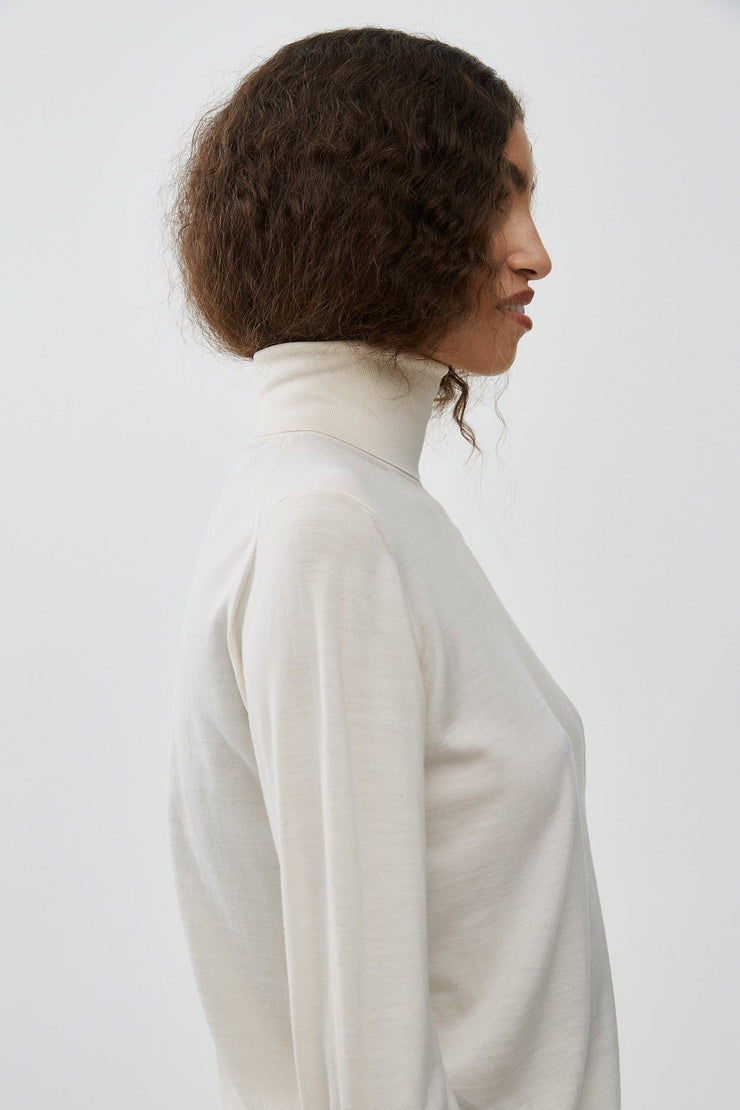 Heva shell wool turtleneck sweater