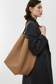 Large N/S park dark taupe tote bag