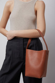 Small N/S dark cuir park tote bag