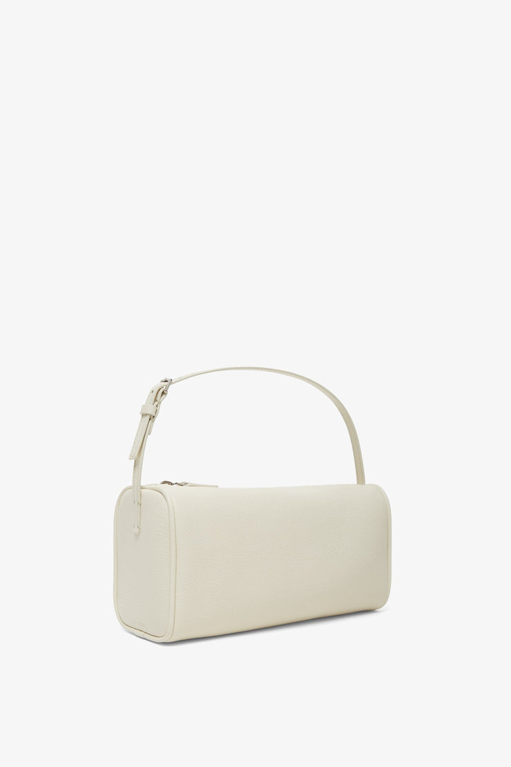 90's ivory small grain leather bag