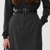 Roux dark grey long skirt