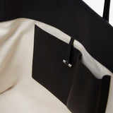 Marlo L black leather tote bag