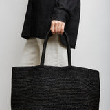 Oregon black raffia bag