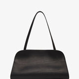 Peggy black leather clutch