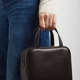 Ray dark brown nappa bag