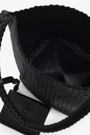 Small woven N/S tote bag