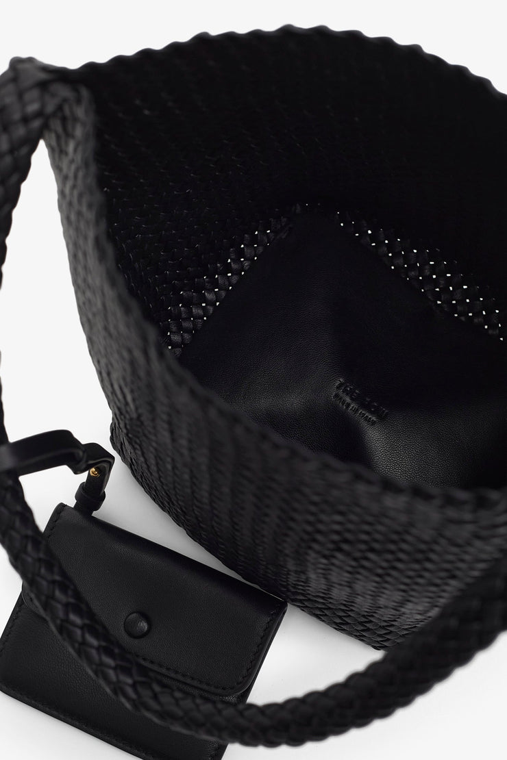 Small woven N/S tote bag