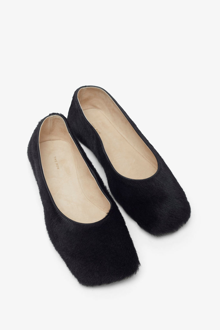 Square black ballet flats