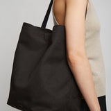 Large N/S black canvas tote bag