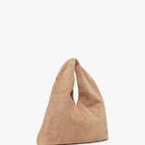 Bindle small beige suede bag
