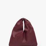 Bindle small burgundy leather bag