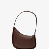 Half moon brown leather bag