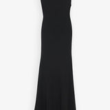 Violetta black silk dress