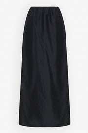 Saul black silk cotton skirt