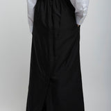 Saul black silk cotton skirt