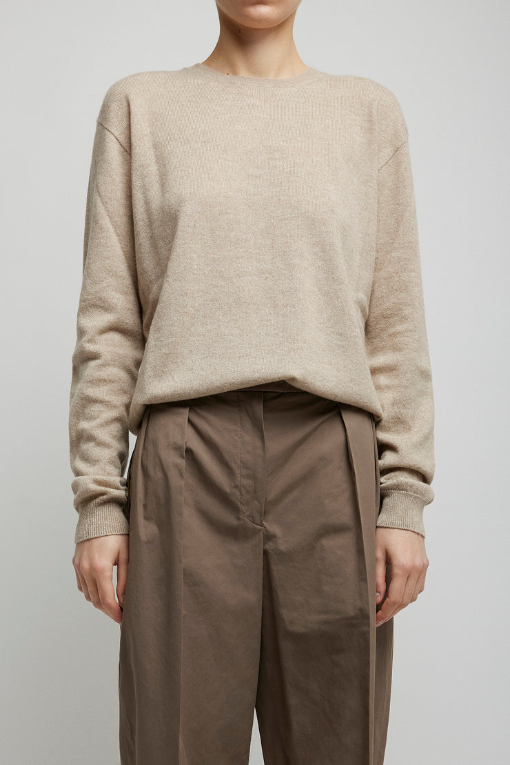 Kisaora beige melange cashmere top