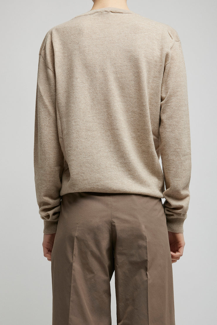 Kisaora beige melange cashmere top