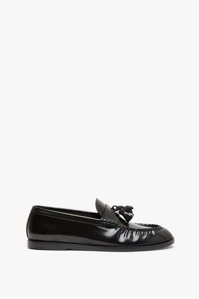 Polished leather loafer