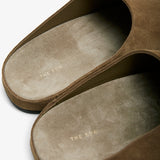 Hudson military suede slides