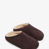 Hudson suede and shearling slides
