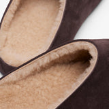 Hudson suede and shearling slides