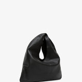 Bindle small black leather bag