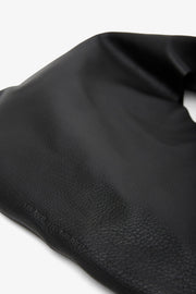 Bindle small black leather bag
