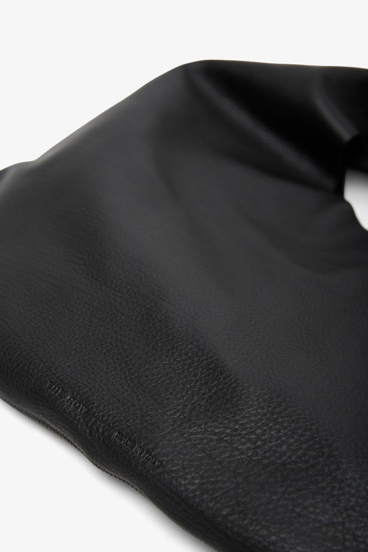 Bindle small black leather bag